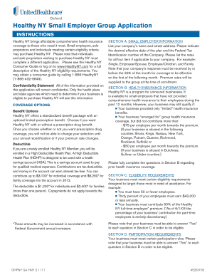 Healthy NY Small Employer Group Application