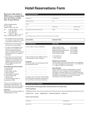 Hotel Reservations Form