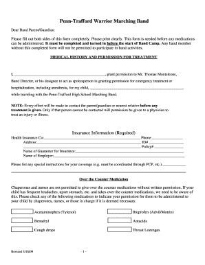 PT Band Medical Forms.doc
