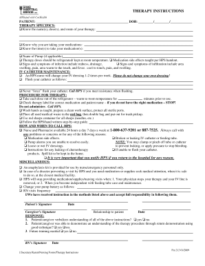 Fillable Online THERAPY INSTRUCTIONS Fax Email Print - pdfFiller