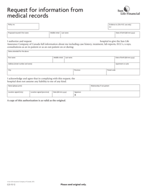 Medical Records Authorization Form