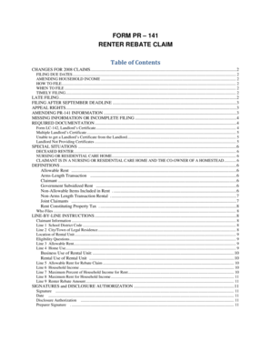 Vermont Renter Rebate Claim Form