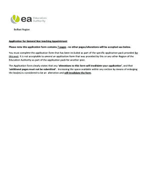 Application for General Non-Teaching Appointment