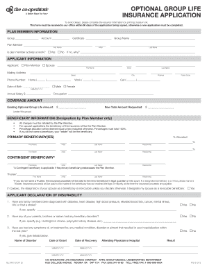 Optional Group Life Insurance Application