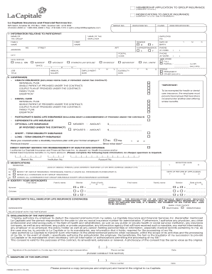Group Insurance Membership Application