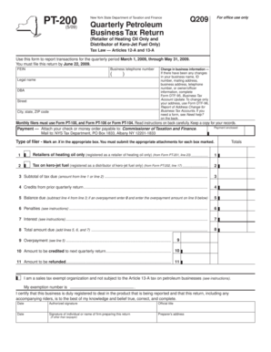 New York Quarterly Petroleum Business Tax Return