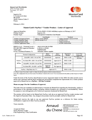 How to write a complaint letter to police - MasterCard PayPass Letter of Approval