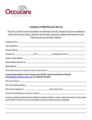 Occucare Clinics Employee Protocol Form