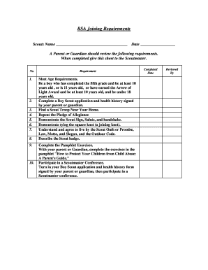 Boy Scouts of America Joining Requirements