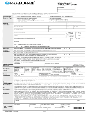 Brokerage Account Application Form