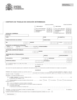 Contrato de Trabajo de Duración Determinada