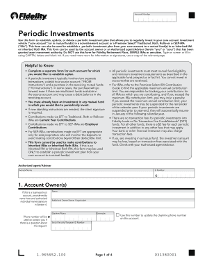 Fidelity Periodic Investment Plan Form