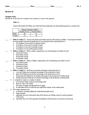 Economics Multiple Choice Review