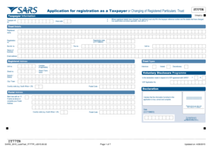 South Africa Trust Registration Form IT77TR