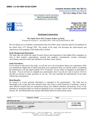 Survey Consent Form - The City College of New York - CUNY