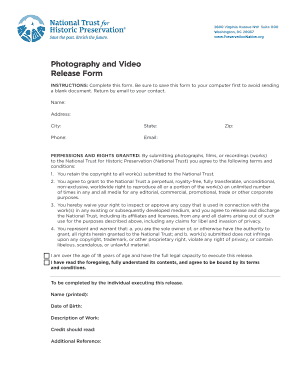 Photography and Video Release Form