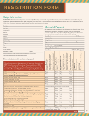 NCRA Conference Registration Form
