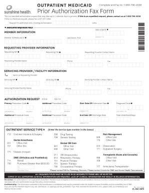 Medicaid Prior Authorization Fax Form