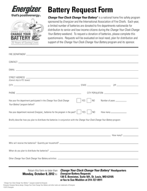 Battery Request Form