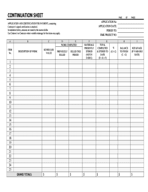 Contractor Payment Application Form