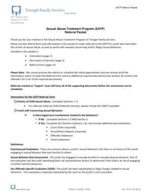 Sexual Abuse Treatment Program Referral Form