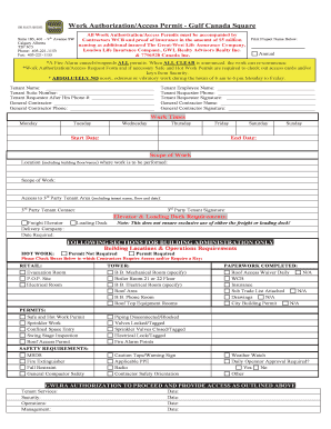 Work Authorization Access Permit