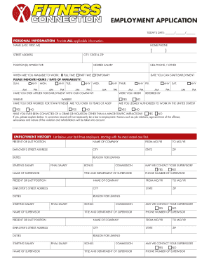 Employment Application Form
