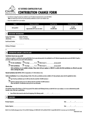 457 Deferred Compensation Contribution Change Form