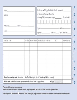 Bath Mozartfest Booking Form