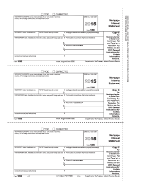 IRS Form 1098 Mortgage Interest Statement