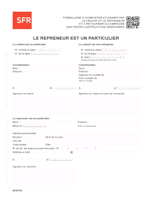 SFR Line Transfer Form
