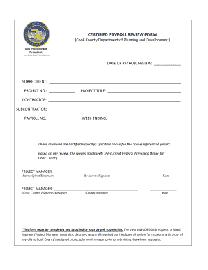 CERTIFIED PAYROLL REVIEW FORM - blog cookcountyil