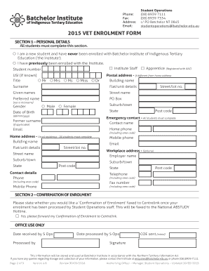 VET Enrolment Form