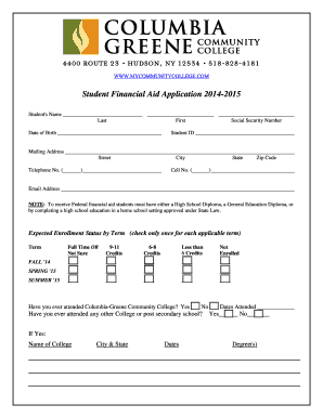Student Financial Aid Application