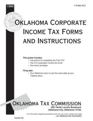 Oklahoma Corporate Income Tax Form 512
