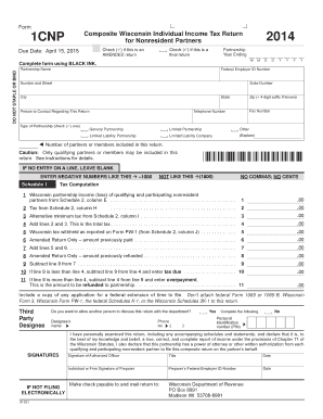 Wisconsin Nonresident Partner Tax Return
