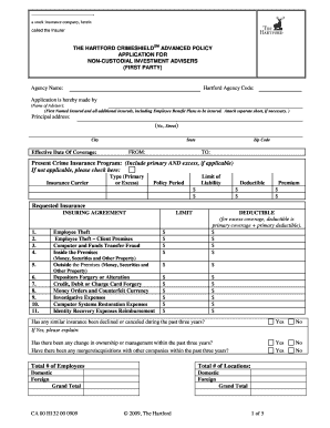 Hartford Crimeshield Advanced Policy Application
