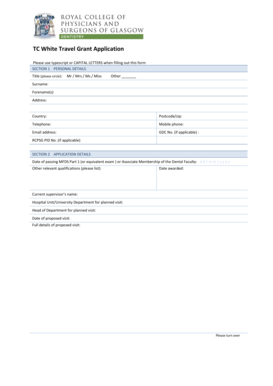 TC White Travel Grant Application - Royal College of Physicians and ...