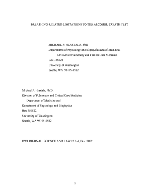 Fillable Online BREATHING-RELATED LIMITATIONS TO THE ALCOHOL BREATH ...