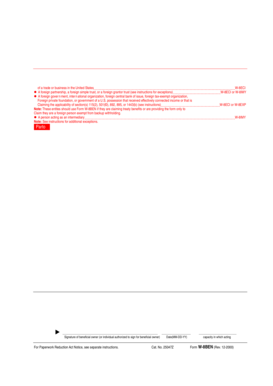 Form W-8BEN Certificate of Foreign Status