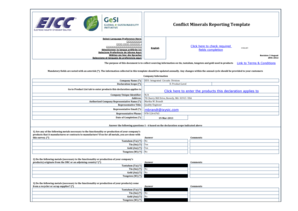 Conflict Minerals Reporting Template