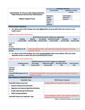 Patient Impact Form