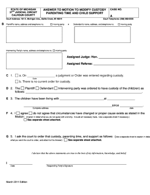 Child custody forms pdf - Approved, SCAO - Calhoun County - calhouncountymi