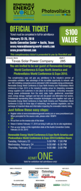 Renewable Energy Conference Ticket
