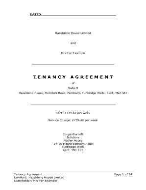UK Tenancy Agreement