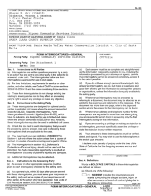 Form Interrogatories General