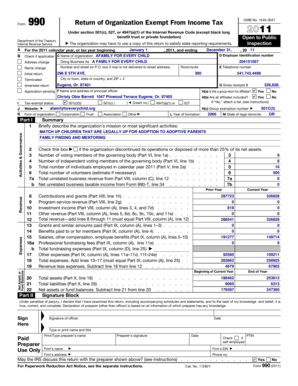 Form 990 Return of Organization Exempt From Income Tax