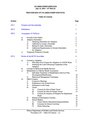 procedure 327 guardianship service pdf form