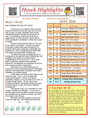 140501 May 2014 Kaseberg Newsletter.pdf - Roseville City School ... - rcsdk8