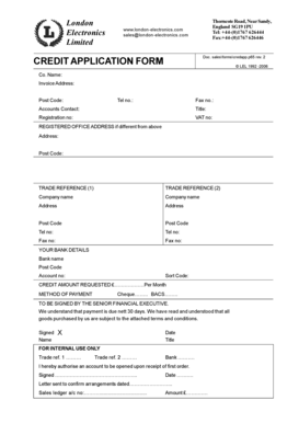 Credit Application Form